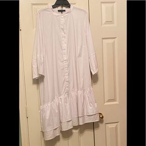 New-Equotti Soft White Cotton Summer Dress
